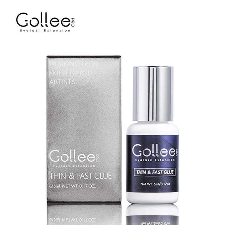 Gollee 0.5-1s Fast Adhesives for Eyelash Extensions No Odor Glue Eyelash Extensions No Irritation Lash Extension Supplies Makeup