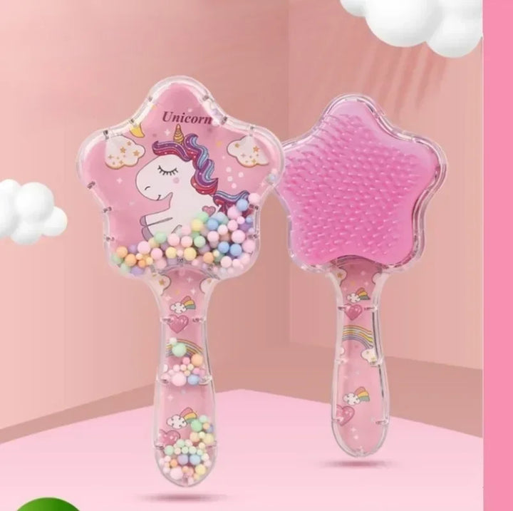 New Kids Star Magic Combs Anti-static Massage Unicorn Hair Brushes Tangle Detangle Shower Massage Hair Brush Comb