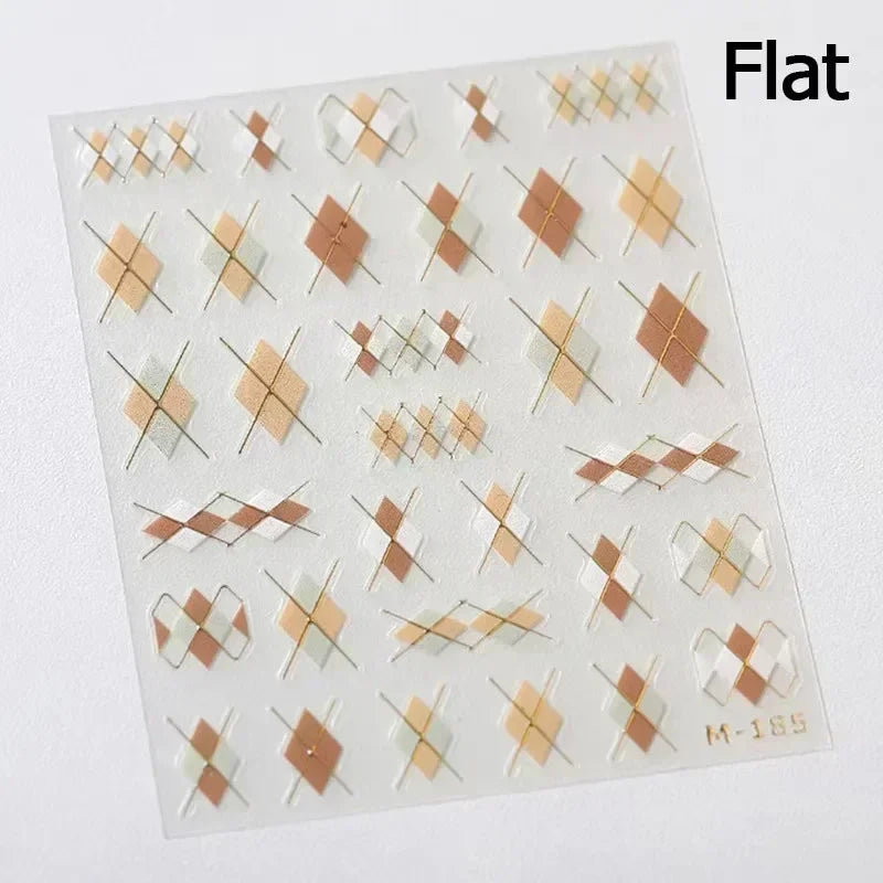 1pcs White 5D Pearl Lace Wave Lines Nail Art Stickers Elegant Exquisite Nail Decoration Decals DIY Self Adhesive Transfer Slider