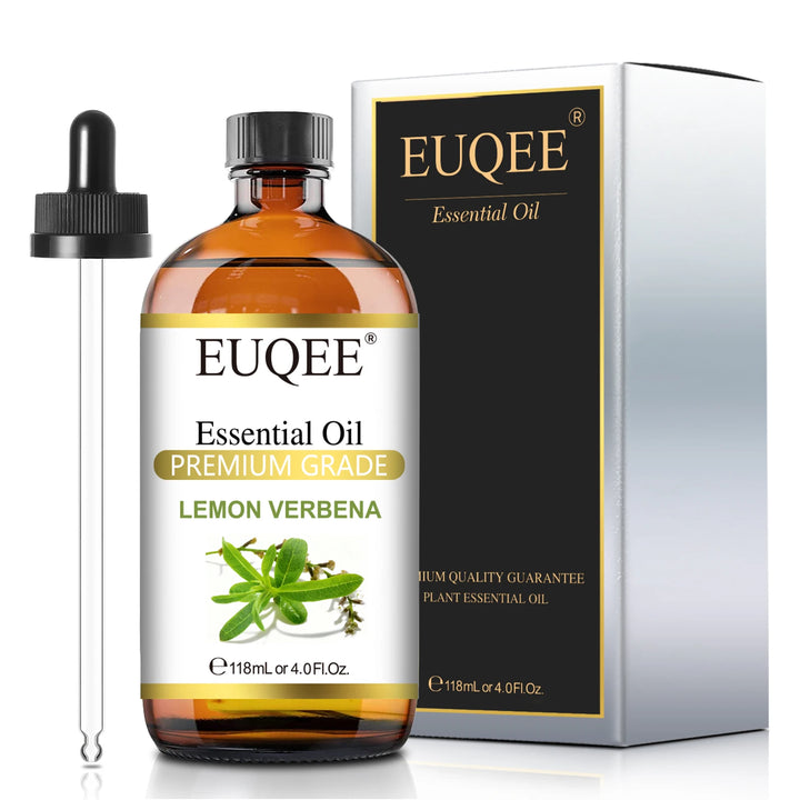 EUQEE 118ML Lavender Jasmine Eucalyptus Vanilla Peppermint Essential Oils with Glass Dropper For Humidifier Candle Making