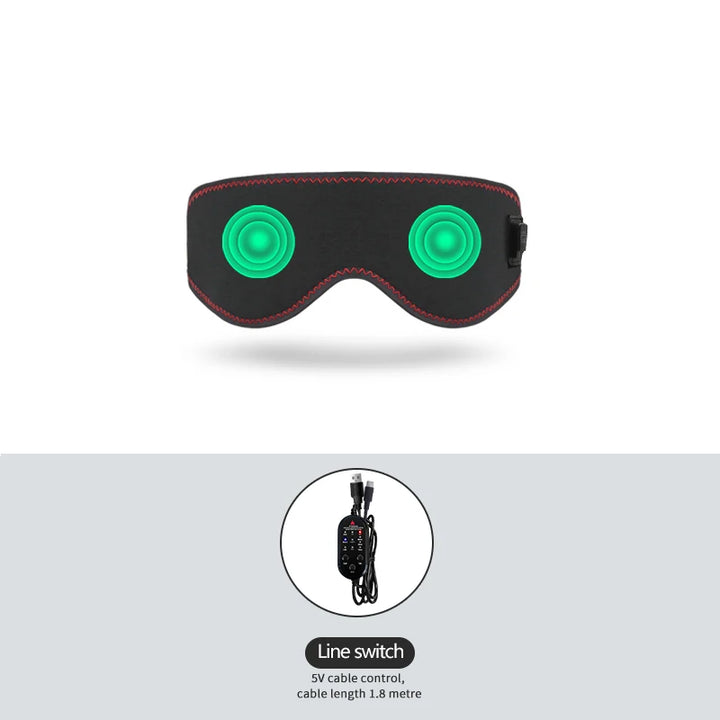 Heating Massage Eye Mask - Hot Compress Relieves Fatigue/Dark Circles, Aids Sleep, 3 Gears Heat & Vibration (For Eye Strain)
