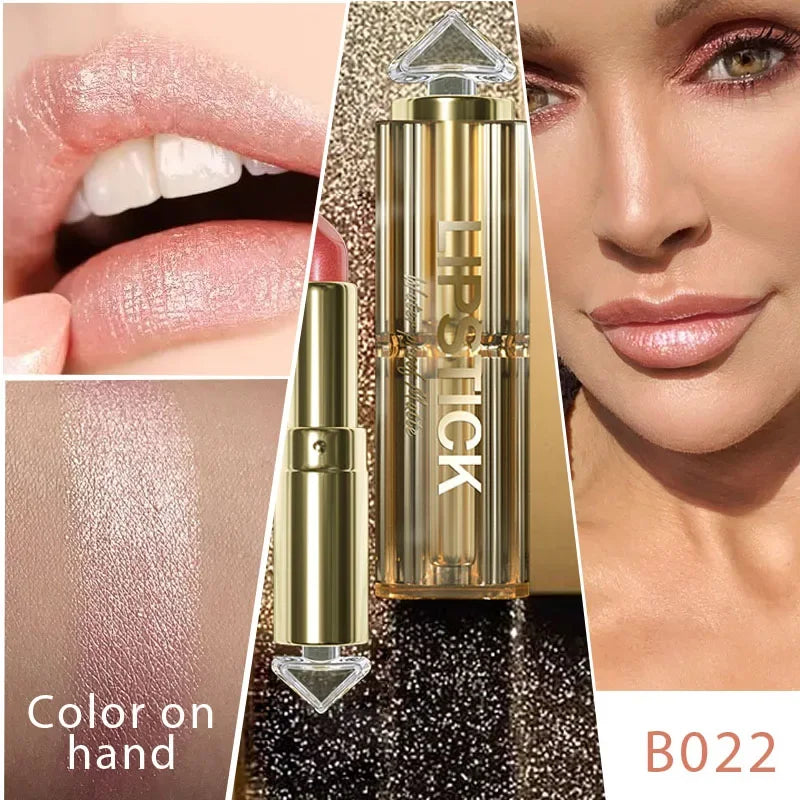 Cosmetics Blue Lipstick Gliter Makeup Marble Matte Glitter Lipstick Waterproof Long Lasting Matt Magic 12 Colors Shade