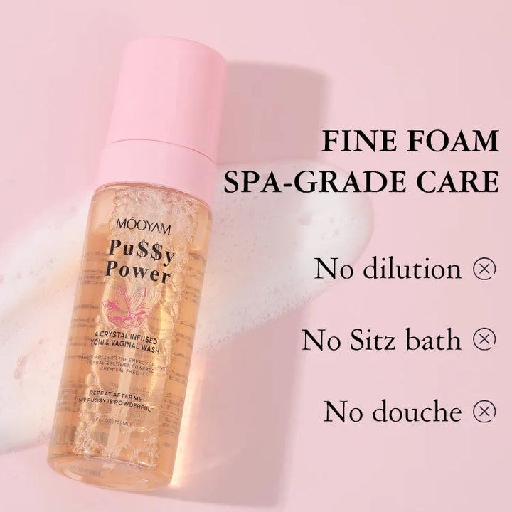 Crystal Infused Yoni And Vaginal Wash Private Clean Balanced Gently Moisturize Shower Gel, Feminine Prevent Dryness Healthy Care