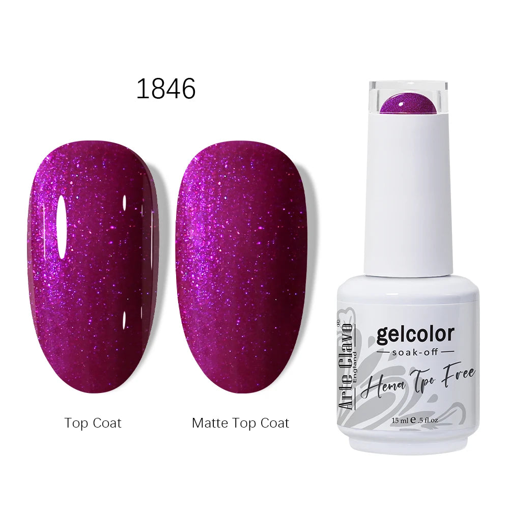 Arte Clavo 15ml HEMA TPO FREE Gel Nail Polish Pink Hybrid Nail Manicure Semi-permanent Enamels Varnish For UV LED Nails Supplies