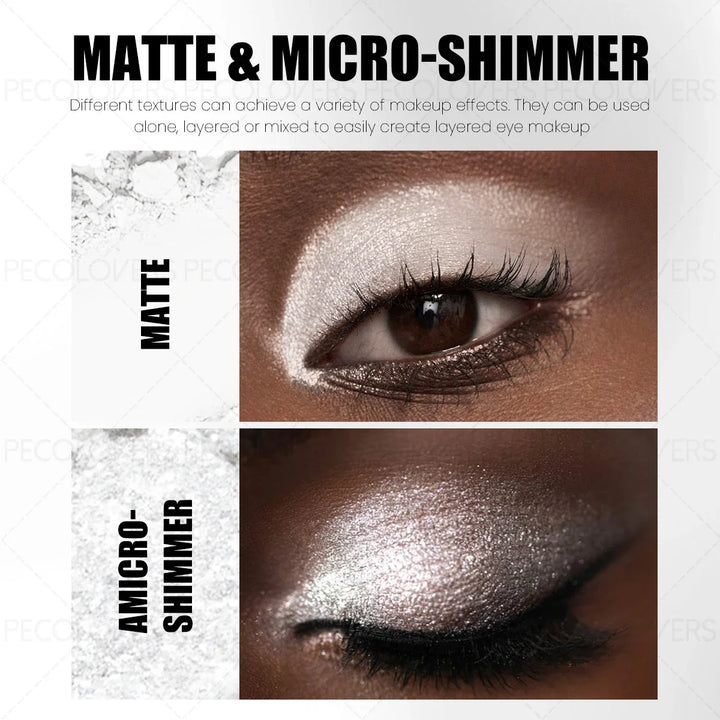 1PC Silvery Eyeshadow, White Eyeshadow, Eye Highlighter, Shimmering, Waterproof and Long-Lasting, Suitable for All Skin Tones