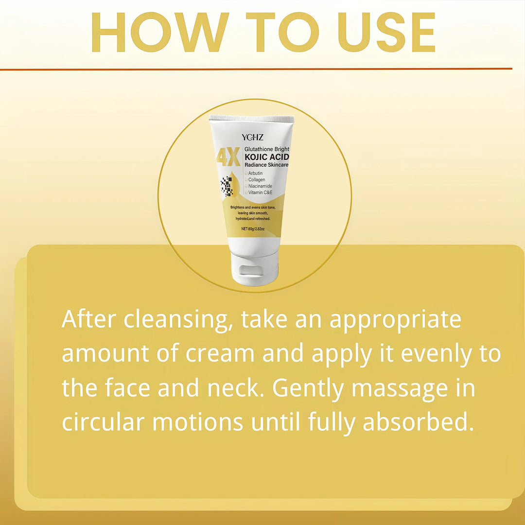 Kojic Acid Face Cream Evens Out Skin Tone, Eliminates Dark Spots and Dullness - Non-Greasy, Suitable for Both Men and Women - Whitening and Moisturizing Cream, for Day and Night Use