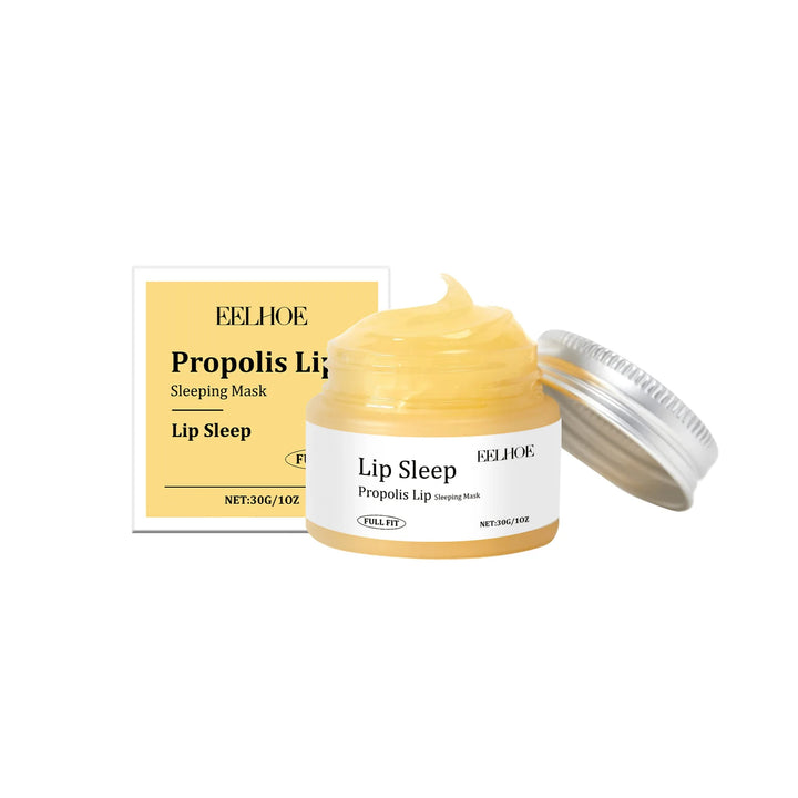 Propolis Lip Sleeping Mask Exfoliating Moisturizing Fade Lip Lines Repair Lip Treatment for Dry & Chapped Lips Overnight Care