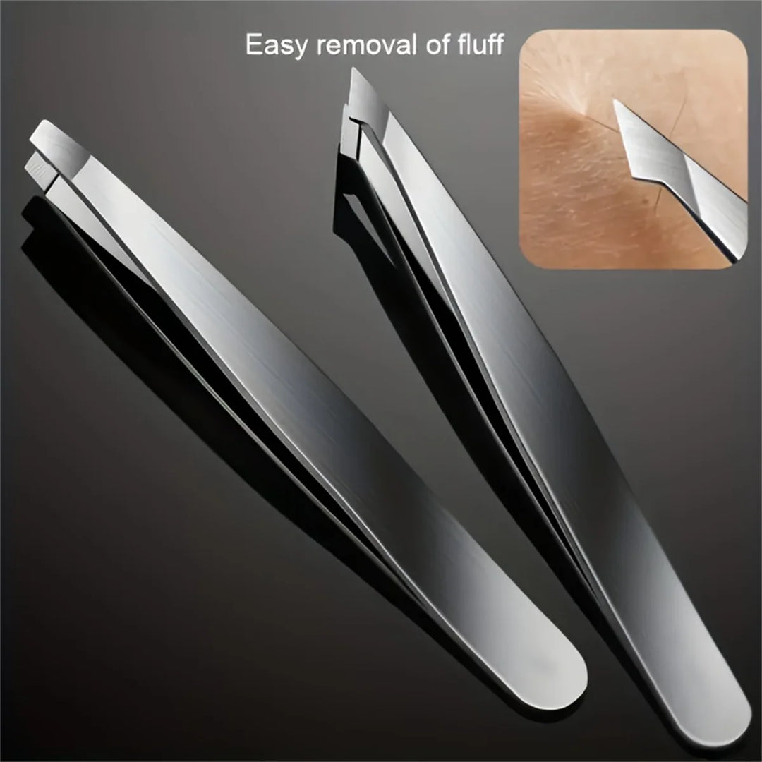 1/4 pcs Professional Eyebrow Tweezers Set Silvery and Rose Golden Eyebrow Forceps Beauty Tool Set For Facial Hair Inward Growing