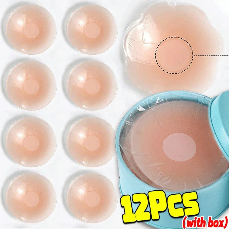 2-24PCS Invisible Self Adhesive Chest Paste Reusable Sticker Breast Petal Strapless Lift Up Bra Pad Silicone Petal Nipple Cover