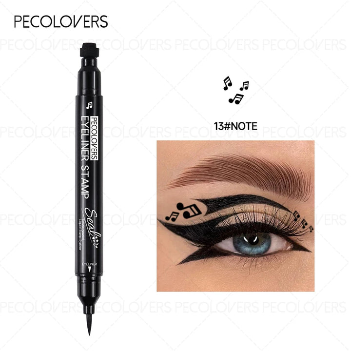 1PC Double-head Design, Waterproof, Beginner-friendly, Eyeliner Pen, Suitable for Christmas, Halloween, Valentine's Day Makeup