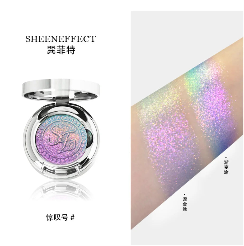 SheenEffect Chameleon Gradient Sparkle Eyeshadow  Long-Lasting Pigmented Highlighter Makeup Eyeshadow Sheen Effect
