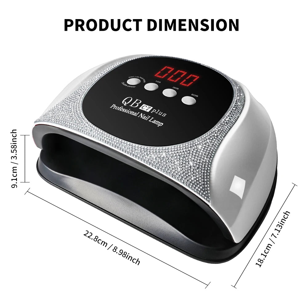 Professional Nail Dryer 57 LED Nail Art Lamp Diamond Drying Lamp with LCD Screen Can Quickly Cure All Nail Polish Gel Equipment