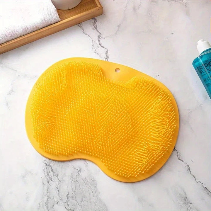 Foot Wash Brush Rub Back with Sucker Brush Bathroom Tool Foot Massage Pad Shower Massage Mat Exfoliating Bath Pad Bath Sponge