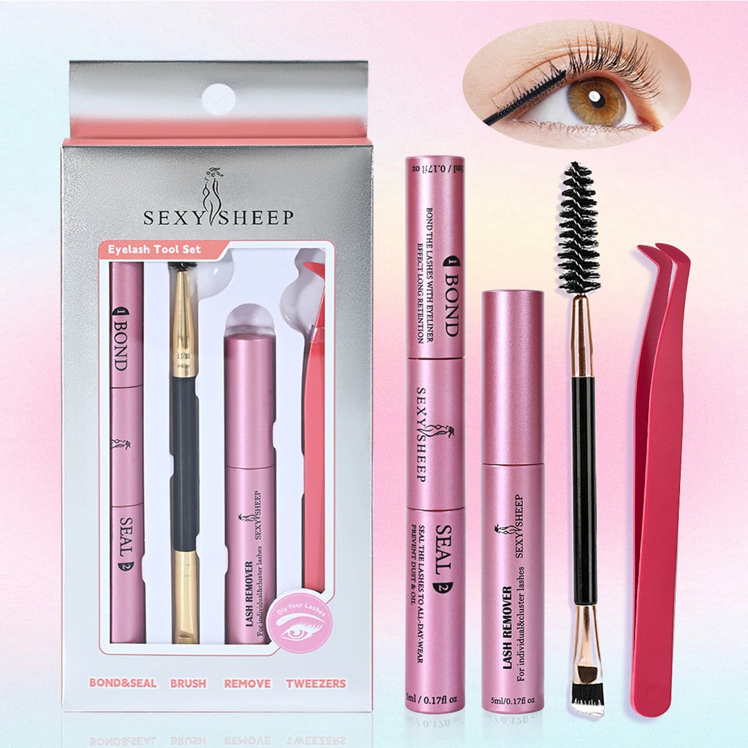 Lash Bond and Seal 10ml Individual Lashes Glue and Seal Super Strong Hold Lash Extension and Lash Glue Remover 5ml Kit
