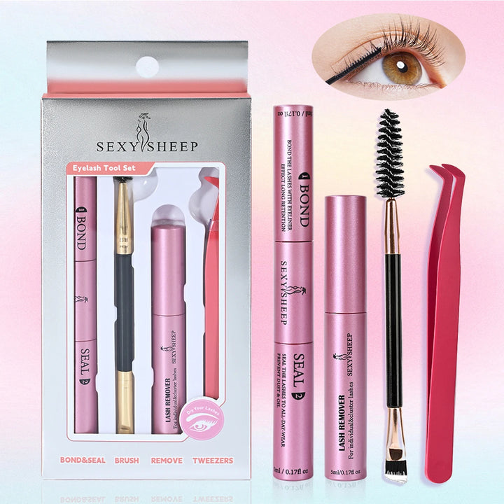 Lash Bond and Seal 10ml Individual Lashes Glue and Seal Super Strong Hold Lash Extension and Lash Glue Remover 5ml Kit