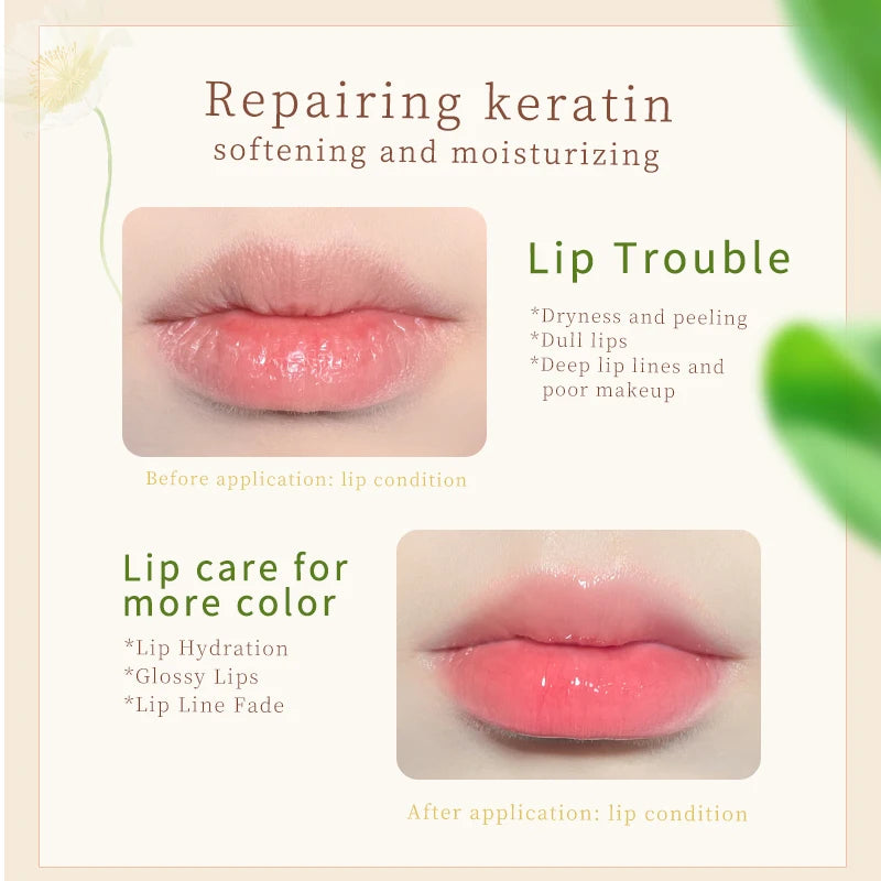Jelly Crystal Flower Lipstick, Long Lasting Nourishing Moisturizing Anti-Chapped Lip Balm, Temperature Color Changing Lip Gloss