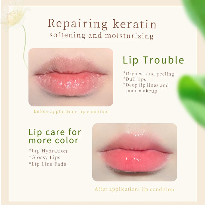 Jelly Crystal Flower Lipstick, Long Lasting Nourishing Moisturizing Anti-Chapped Lip Balm, Temperature Color Changing Lip Gloss