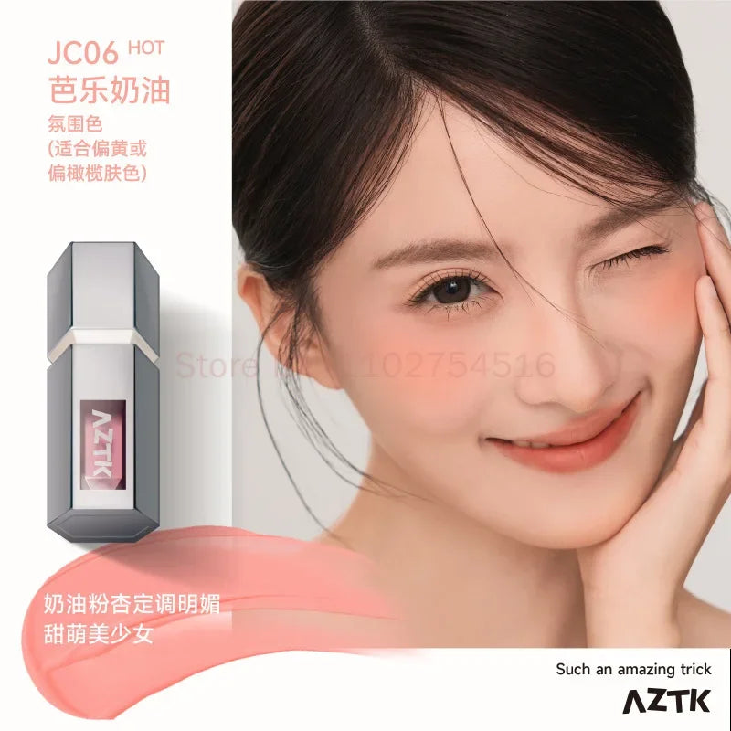AZTK Jelly Color Liquid Blusher Rendering Moisturizing Color Expands and Contracts Long Lasting Liquid Cheek Face Makeup