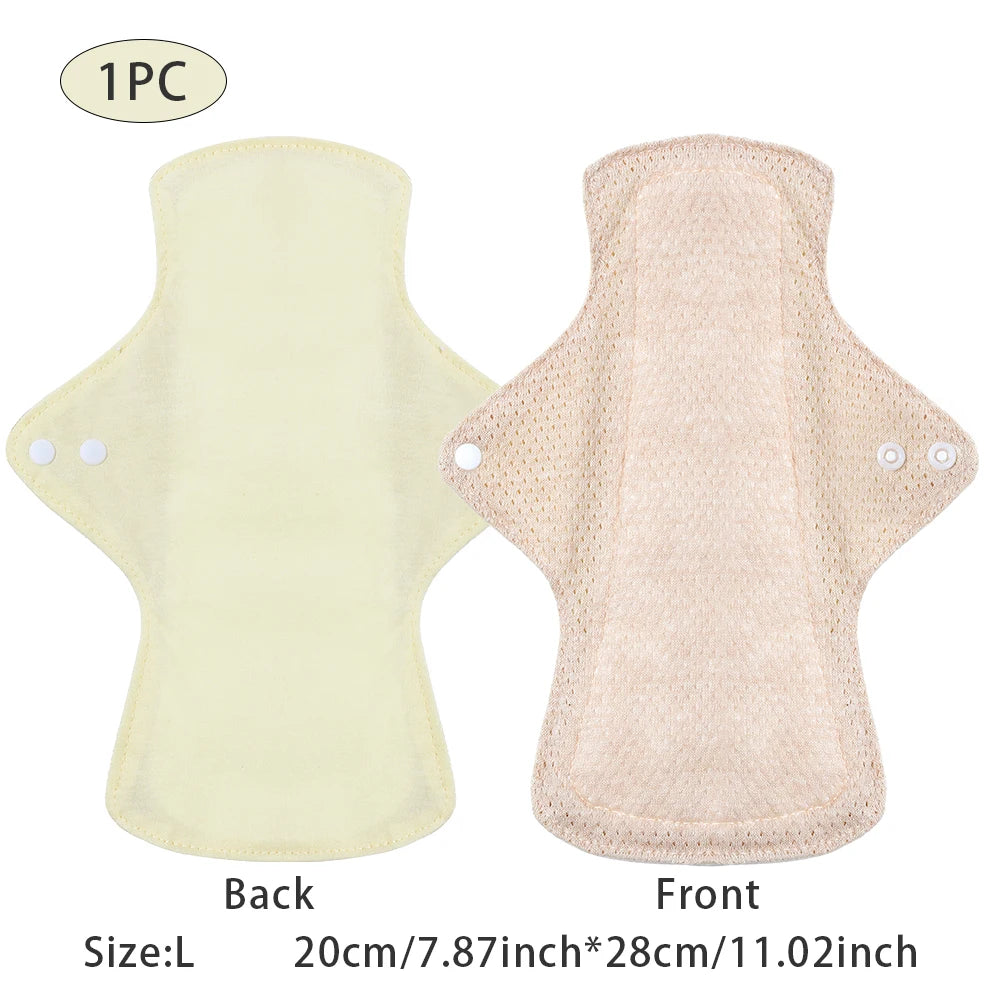 BIAI 1PC Colored Cotton Sanitary Pads Washable Reusable Nursing Pads Highly Absorbent and Breathable Auntie Towel Women Gift