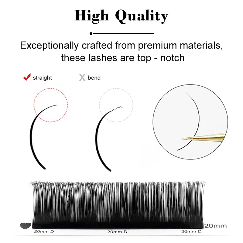 Winky Beauty Custom Your Logo Individual Eyelash Extension Silk Lashes Russian Volume Classic Eyelash Extensions for Makeup