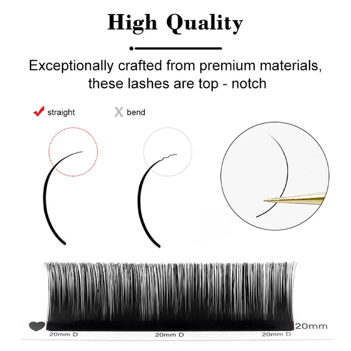 Winky Beauty Custom Your Logo Individual Eyelash Extension Silk Lashes Russian Volume Classic Eyelash Extensions for Makeup