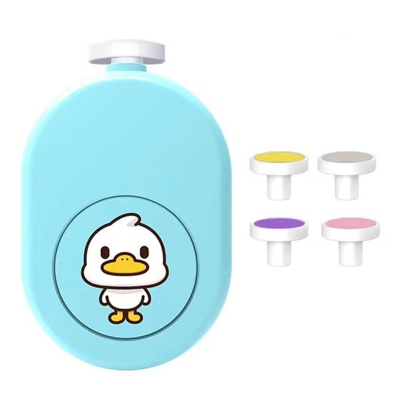 Ultra Quiet Electric Nail File for Babies & Kids, Gentle Polisher Grinder with LED Light, Safe for Newborns, Adult Use Too