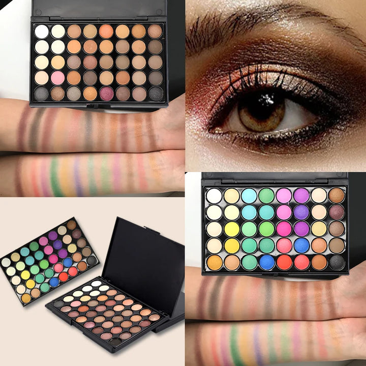 40 Colors Glitter Eyeshadow Palette Matte Waterproof Long Lasting Pressed Powder Cosmetics Kit Fashion Women Eye Makeup palette