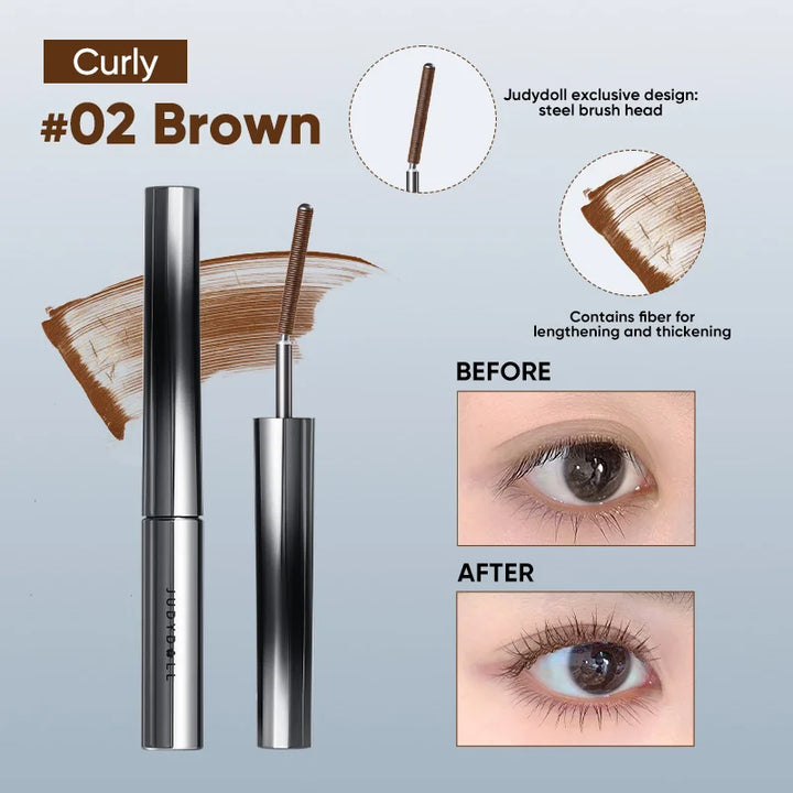 Judydoll Iron Mascara 2g, Waterproof, Lengthening & Curling, Volumizing Formula for Strong, Defined Lashes & All-Day Hold
