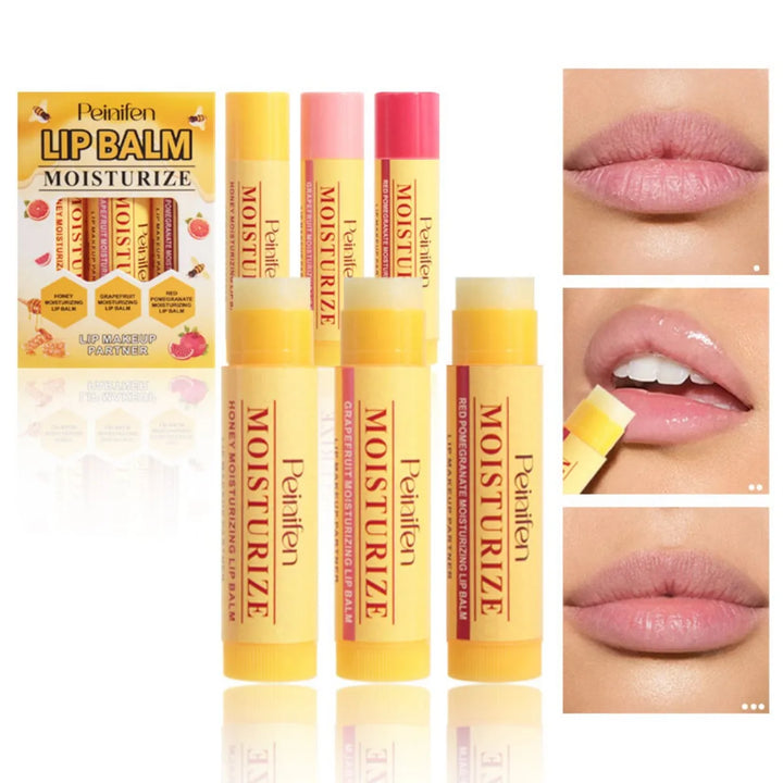 3-piece lip balm lipstick base lip balm makeup natural plant anti-scratch lip care petroleum jelly lip balm
