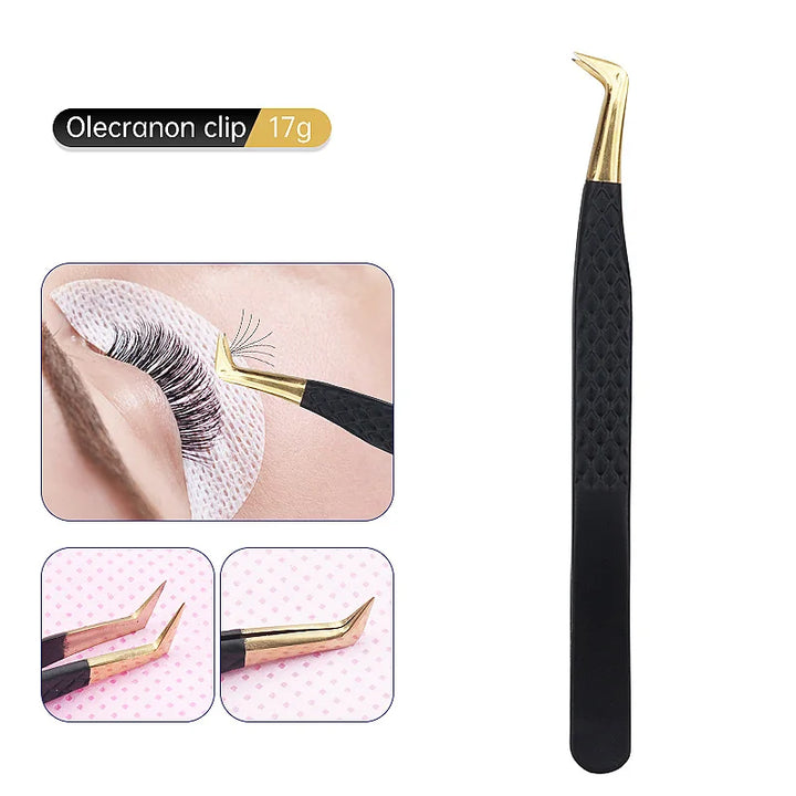 1Pc Anti-static Stainless Steel Eyelashes Tweezers Lashes Extension Supplies Industrial Precision Eyebrow Tweezer Makeup Tools