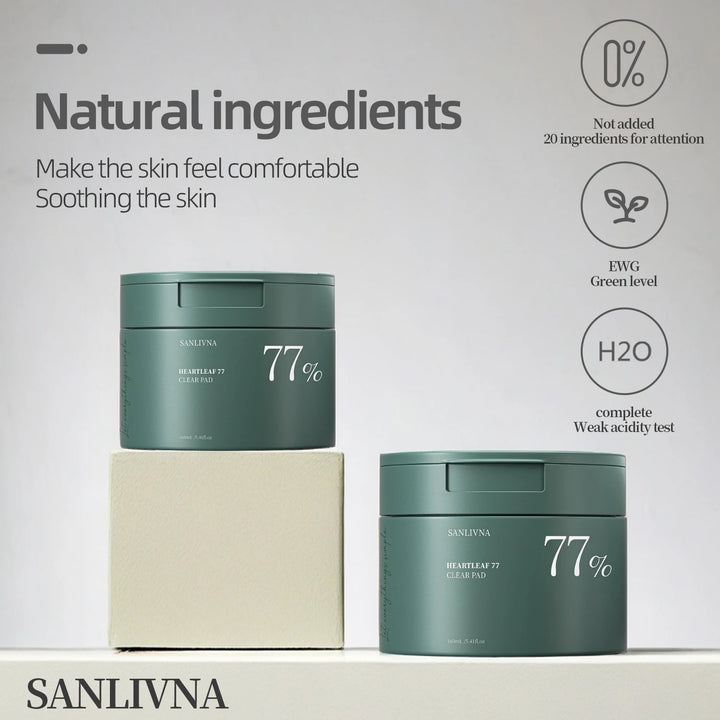 Heartleaf 77 Toning Cotton Moisturizing Pore Care Centella Asiatica Extract Moisturizing Skin Care Cotton Moisturizing Face