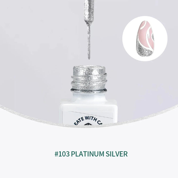 NAILPOP Gel Nail Polish Liner 8ML 5 Colors Nail Art Paint Gel for French Tips Swirls DIY Manicure Soak Off UV Cure with Brush