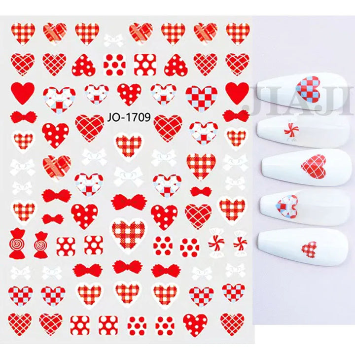 Nail Art Stickers Water Decals Eyes Stripe Nail Art Decorations for Manicure Accessories Press on Nails Foil Stickers and Decals