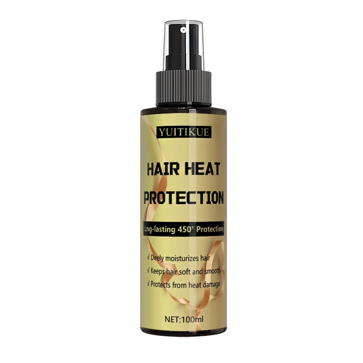 Hair heat protection spray, long-lasting protection up to 450 degrees, deeply moisturizes hair, making it soft and smooth.
