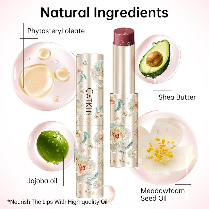 CATKIN GLOSSY LIP BALM Hydrating Lip Stick Lip Tint Lipstick Long Lasting 12H Hydration Moisturize, Protect & Soothe Dry Lips