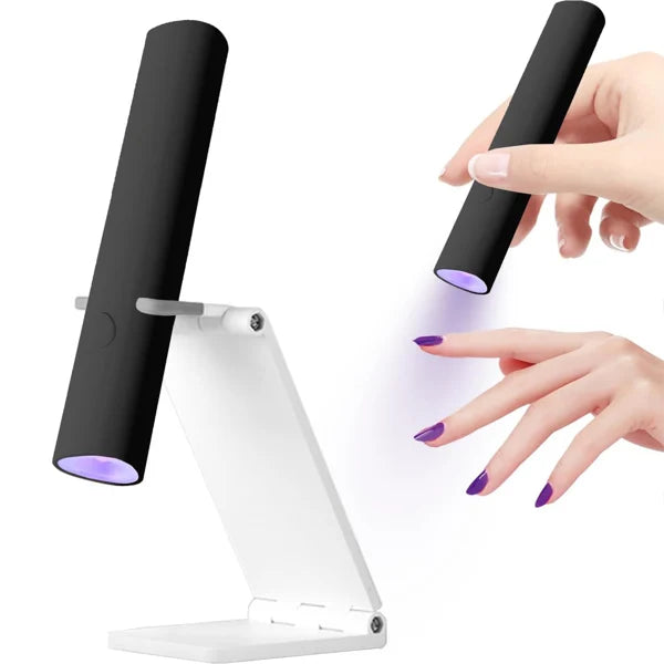 Rechargeable UV LED Nail Lamp for Gel Nails Nail Lamp Handheld with Stand Portable Mini Nail Dryer Gel Nails Light for Fast Dryi