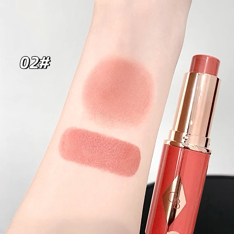 Jelly Blush Stick Multi-use Lip & Cheek Tint Soft Glow Hydrating Glowing Natural Low Saturation Pink Purple Blush Korean Makeup