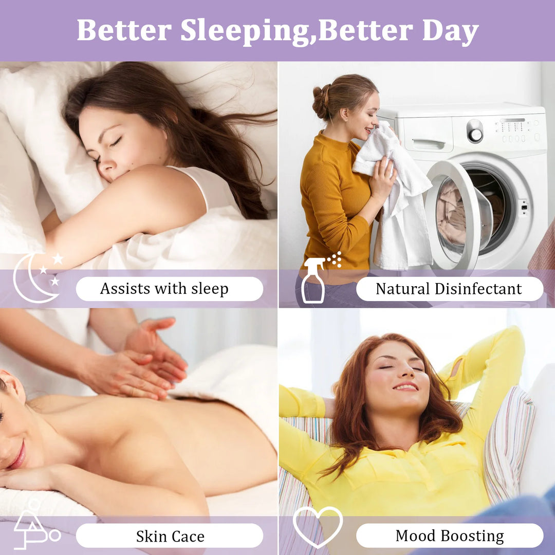 EUQEE 118ML Lavender Jasmine Eucalyptus Vanilla Peppermint Essential Oils with Glass Dropper For Humidifier Candle Making