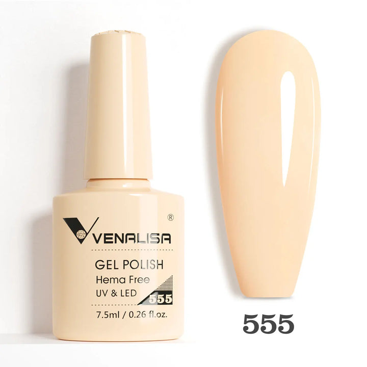 Venalisa HEMA TPO FREE Nail Gel Polish Glitter Gorgeous Full Coverage Soak Off UV LED French Nail Jelly Pink Nude Collection