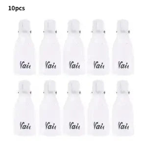 10pcs Nail Art Remover Clips Gel Polish Removal Caps Manicure Tool Set Replace Foil Wraps Professional Nail Removal Accessory