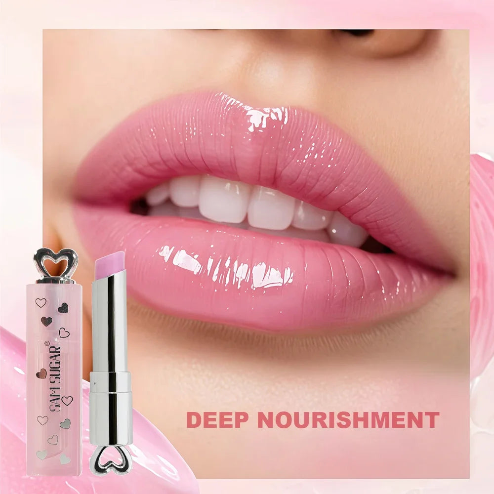 Moisture Lip Balm Hydrating Color Change Nourishing Repair Dark Lines Brightens Jelly Glossy Water Based Tint