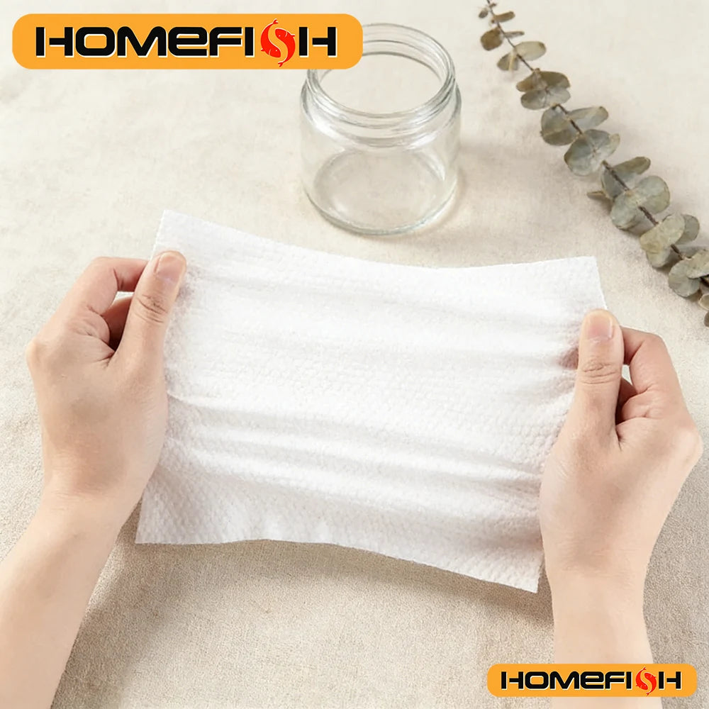 Soft Cotton Disposable Thick Face Towel - Dry Makeup Removing Cleanser Towelettes For Skin Care
