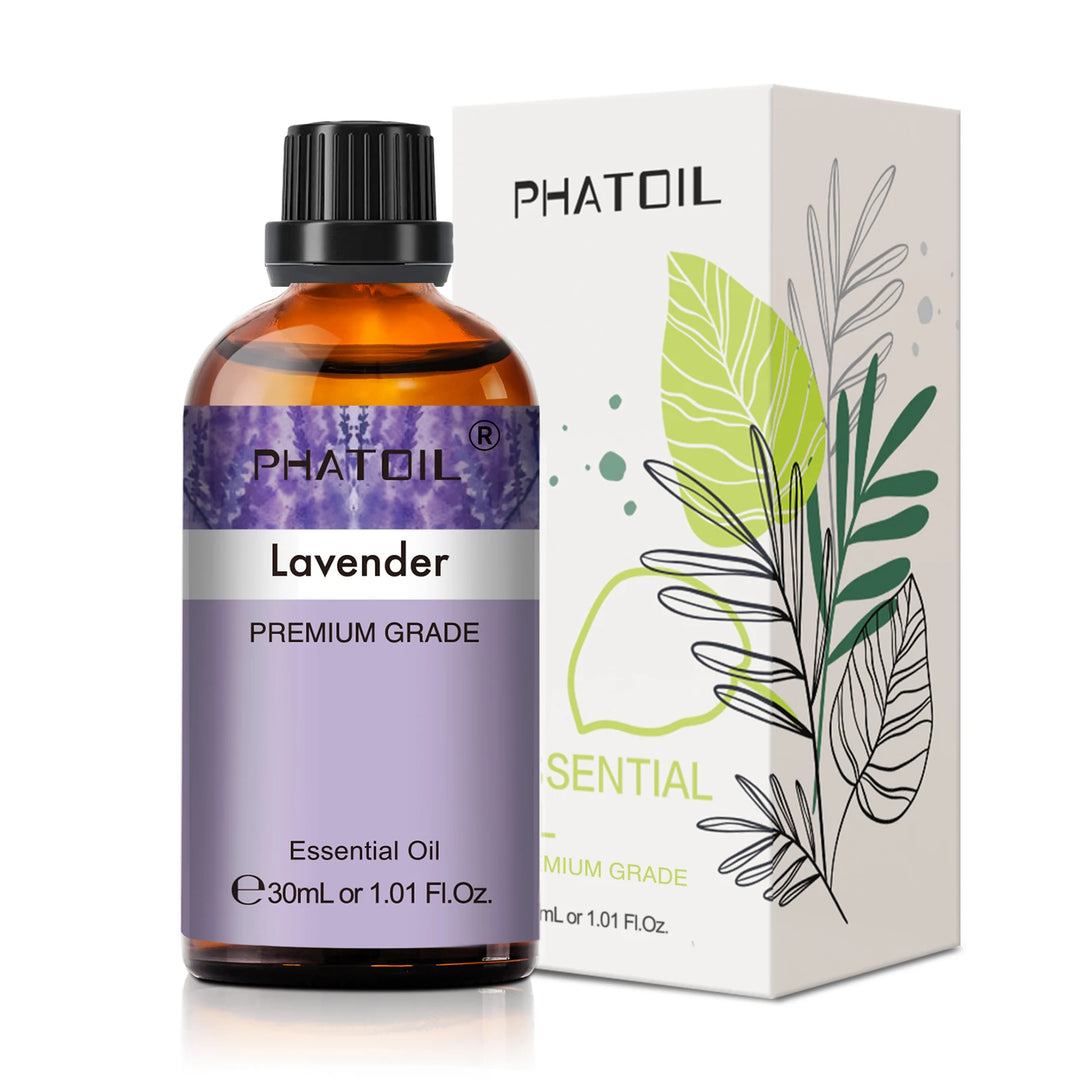 PHATOIL 2PCS Natural Essential Oils Set 30ml Bergamot Lemon Ylang Ylang Lavender Jasmine Vanilla Eucalyptus Aroma Essential Oils