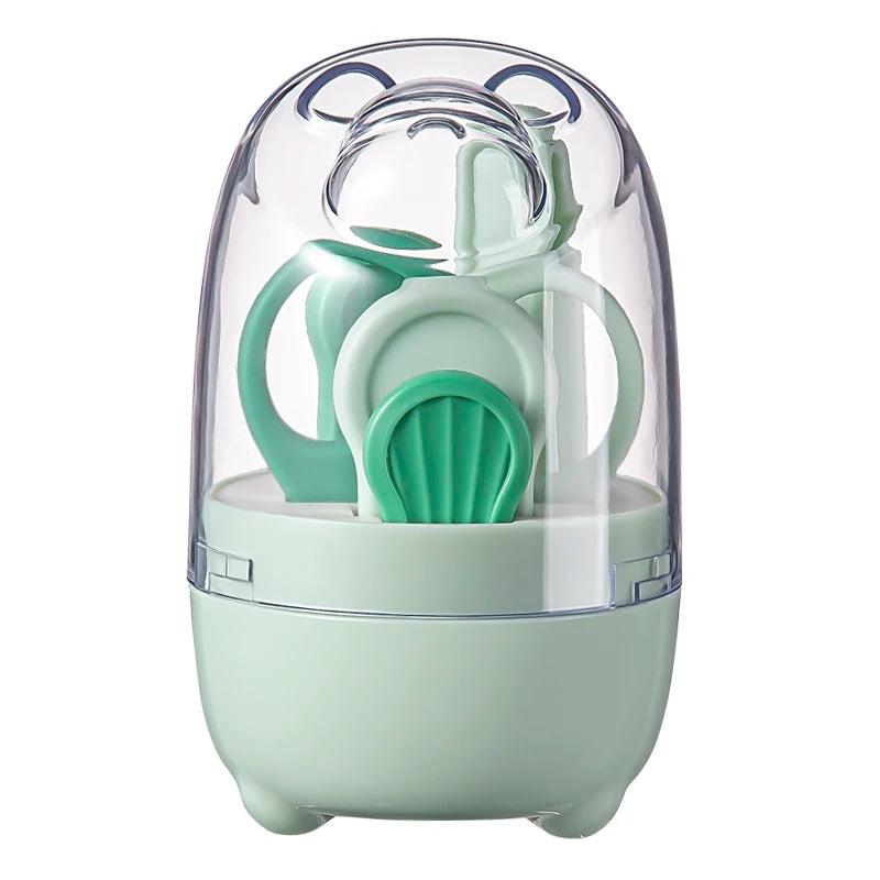 New 4-in-1 Baby Nail Care Set with Box, Baby Grooming Kit: Nail Clipper, Scissor, Nail File & Tweezer, Perfect for Outdoor Trave