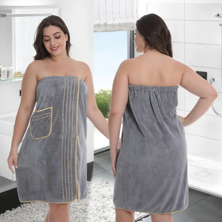 2pcs Set, Extra Large Bathrobe Princess Cap Outfit, Large Size Towel Wrap, Thick Coral Fleece, Perfect for Home Travel, Sauna