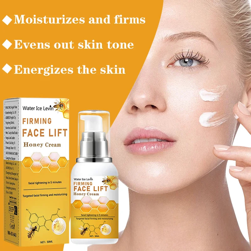 Honey Instant Face Lift & Firm Skin Cream Sustainable Face Lifting Reduces Fine Lines Gentle Moisturizing Care Cream