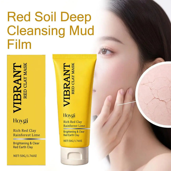 Red Clay Deep Cleansing Mud Mask 50g Deep Pore Cleansing Brightening Reducing Breakouts Oil-control For All Skin Types Skin Care