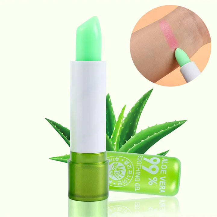 Color Mood Changing Lip Balm Long-Lasting Moisturizing Natural Aloe Vera Nouritious Anti Aging Lipstick Lips Makeup Comestics