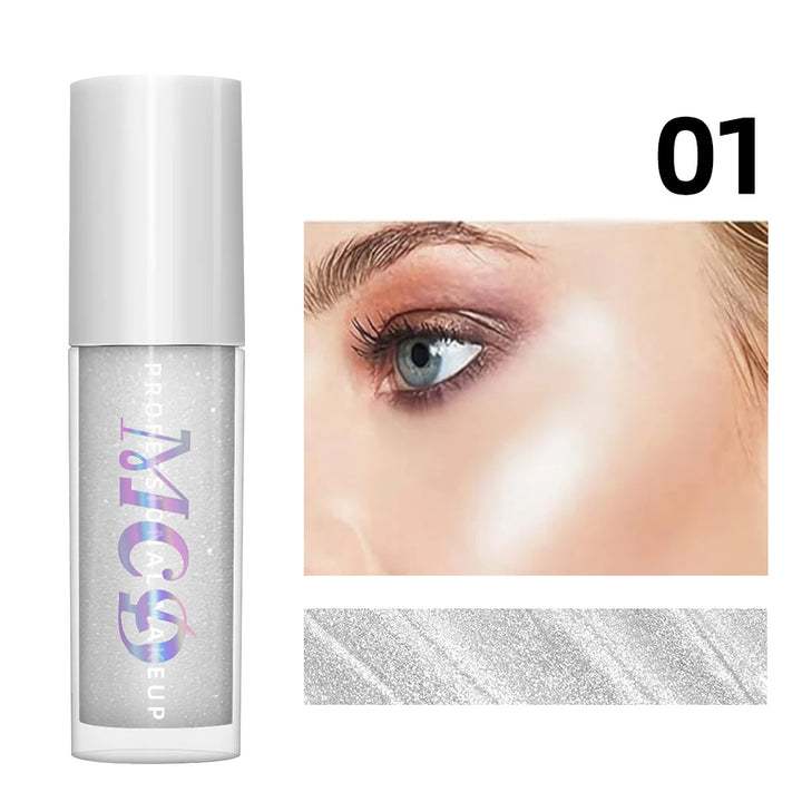 7-Color Diamond Liquid Highlighter Spray Waterproof High Gloss Glitter Body Bronzer Face Contour Makeup for Women Cosmetics