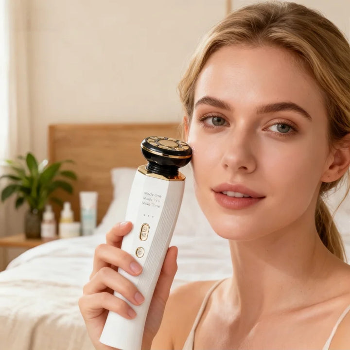 Facial and neck massage skin care auxiliary tool beauty instrument, eye massager, USB charging beauty device, New Year's gift